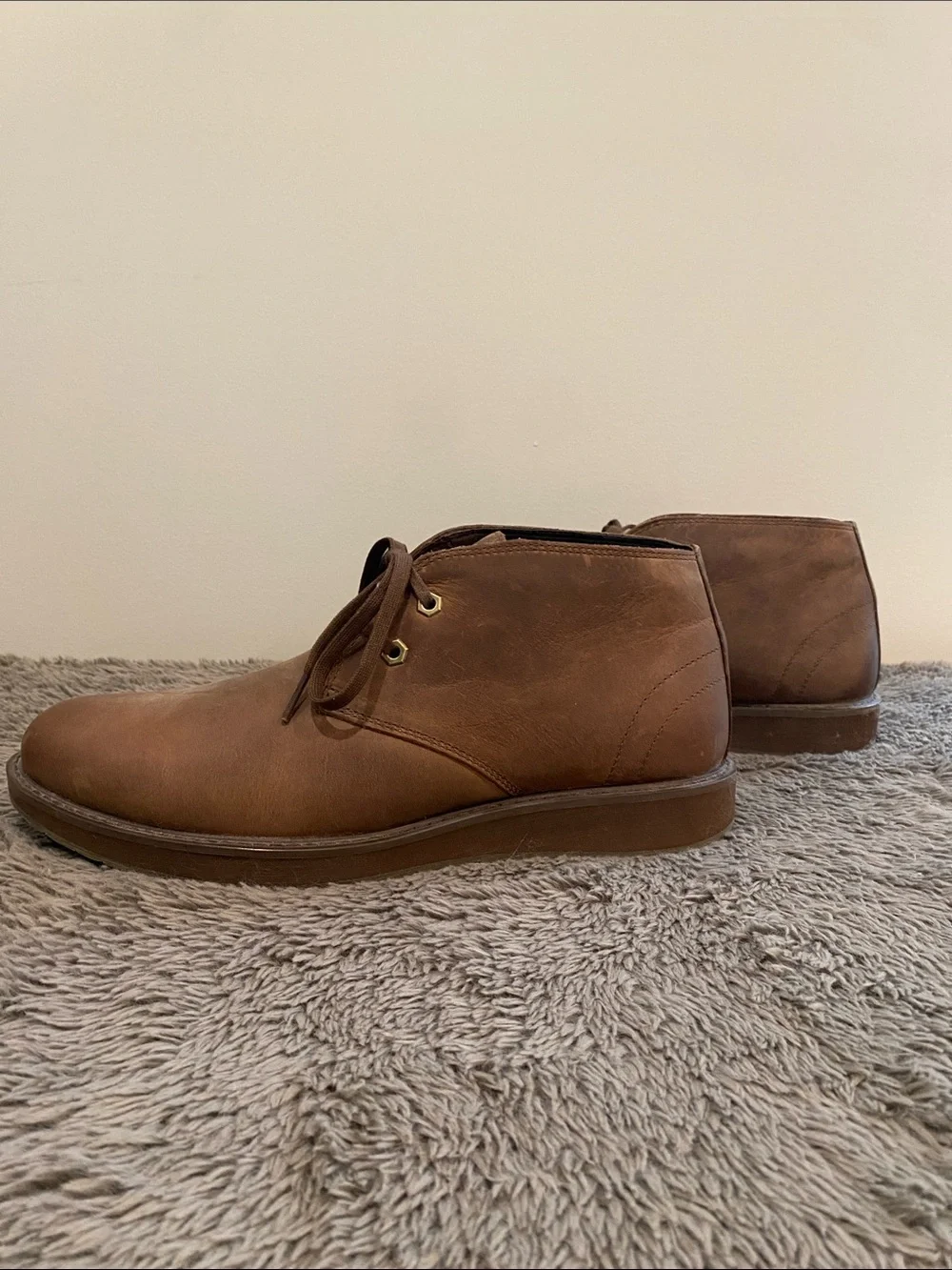 Mens LL Bean Stonington Chukka Boot Brown leather size 11.5 medium NWOT casual